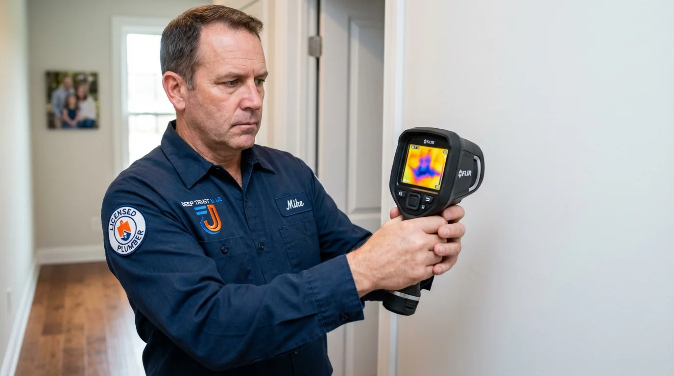 Thermal imaging leak detection by Johns Plumbing LLC in Bolinas